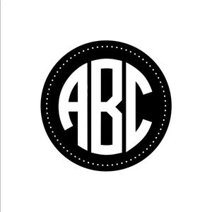 Vinyl sticker monograms